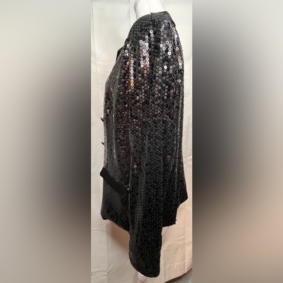 Lisa Rinna button front sequin black jacket, previously loved - Picture 11 of 12